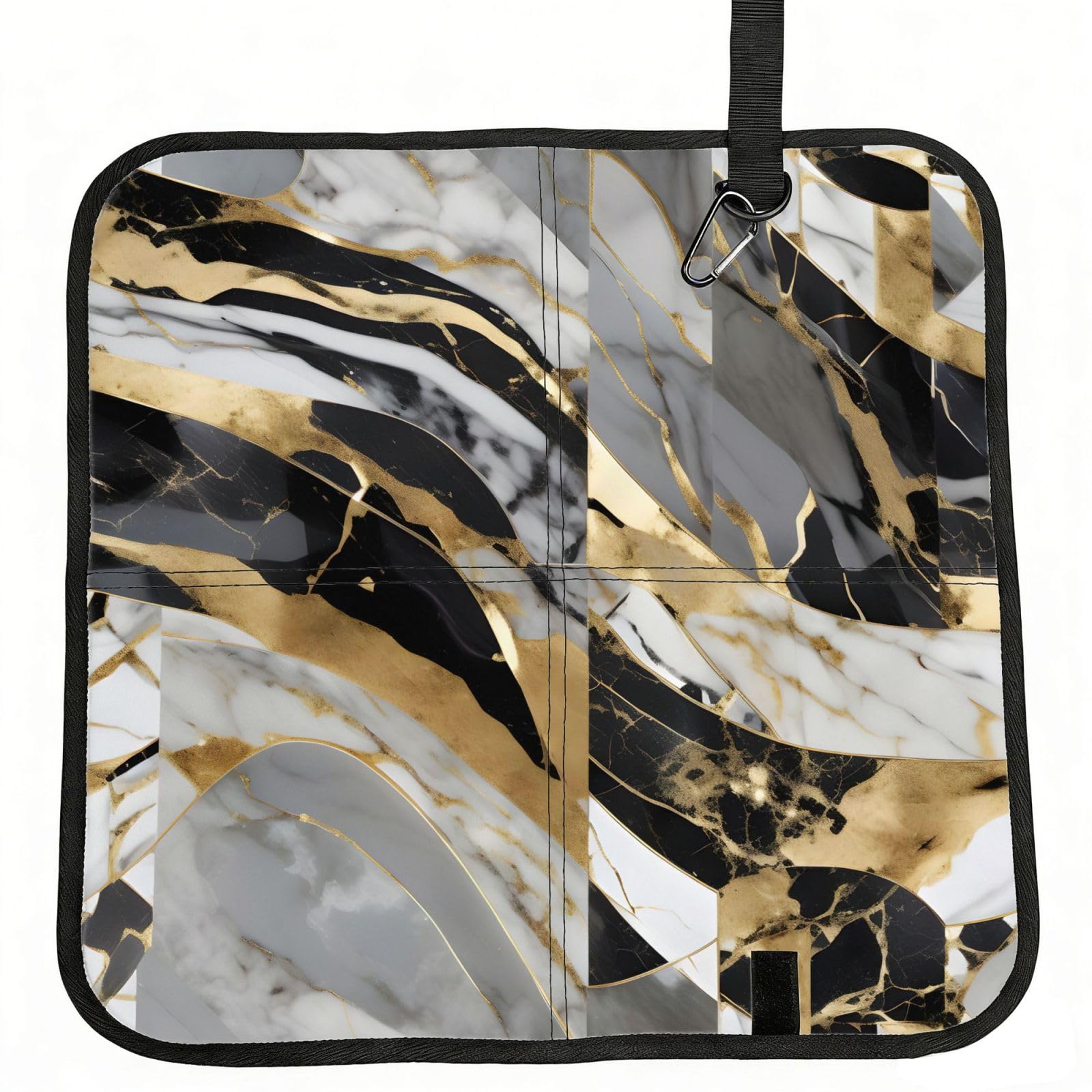 AYYQWE Luxury Marble Print Foldable Seat Cushion Portable Chair Pad Office Commuting Picnic Camping Outdoor