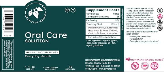 Oral Care Solution - 4 oz - Dental Health Support