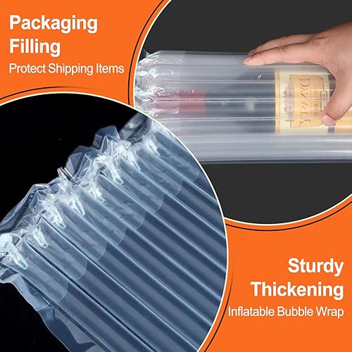 Miniatura 5 de Rollo de envoltura de amortiguación de burbujas 12 x 164 pies envoltura de columna de almohada de aire inflable para suministros de embalaje de