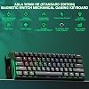 AULA WIN60 HE Mechanical Gaming Keyboard Wired,Hall Effect Magnetic Switches,Adjustable Actuation Rapid Trigger,8K Polling Rate,RGB Backlight,60% Percent Keyboard for Mac/Win (BLACK)