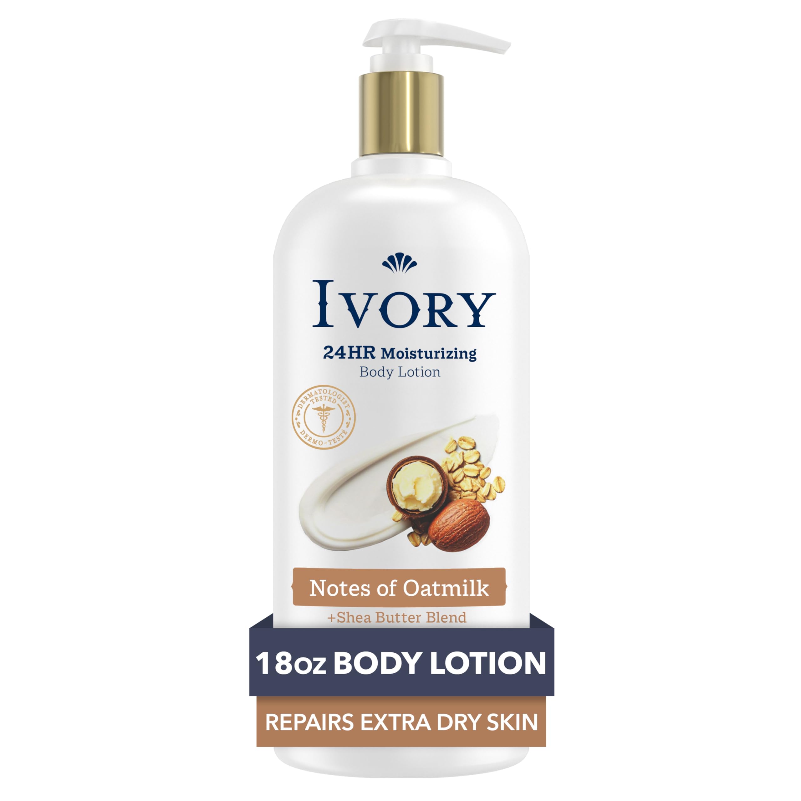 Ivory Hand & Body Lotion, 24hr Moisturizing, Repairs Extra Dry Skin, All Day Hydration, Lightweight Formula, Absorbs Instantly, Perfect for Daily Use,
