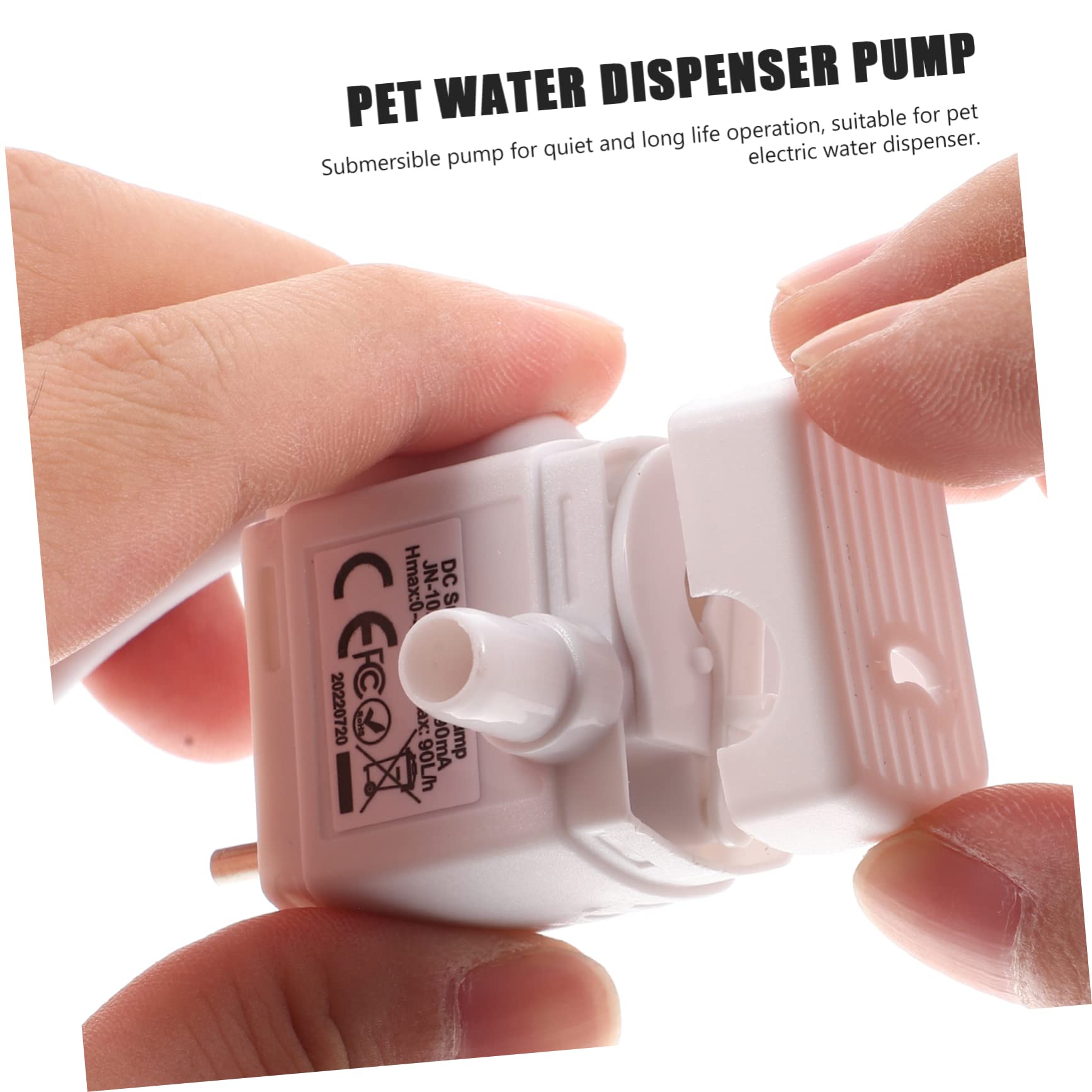 Bomba de Fuente para Gatos Sumergible Silenciosa 5v1a Abs Blanco | Cable USB Incluido, Uso en Hogares y Tiendas, Repuesto para Dispensador de Agua de Mascotas