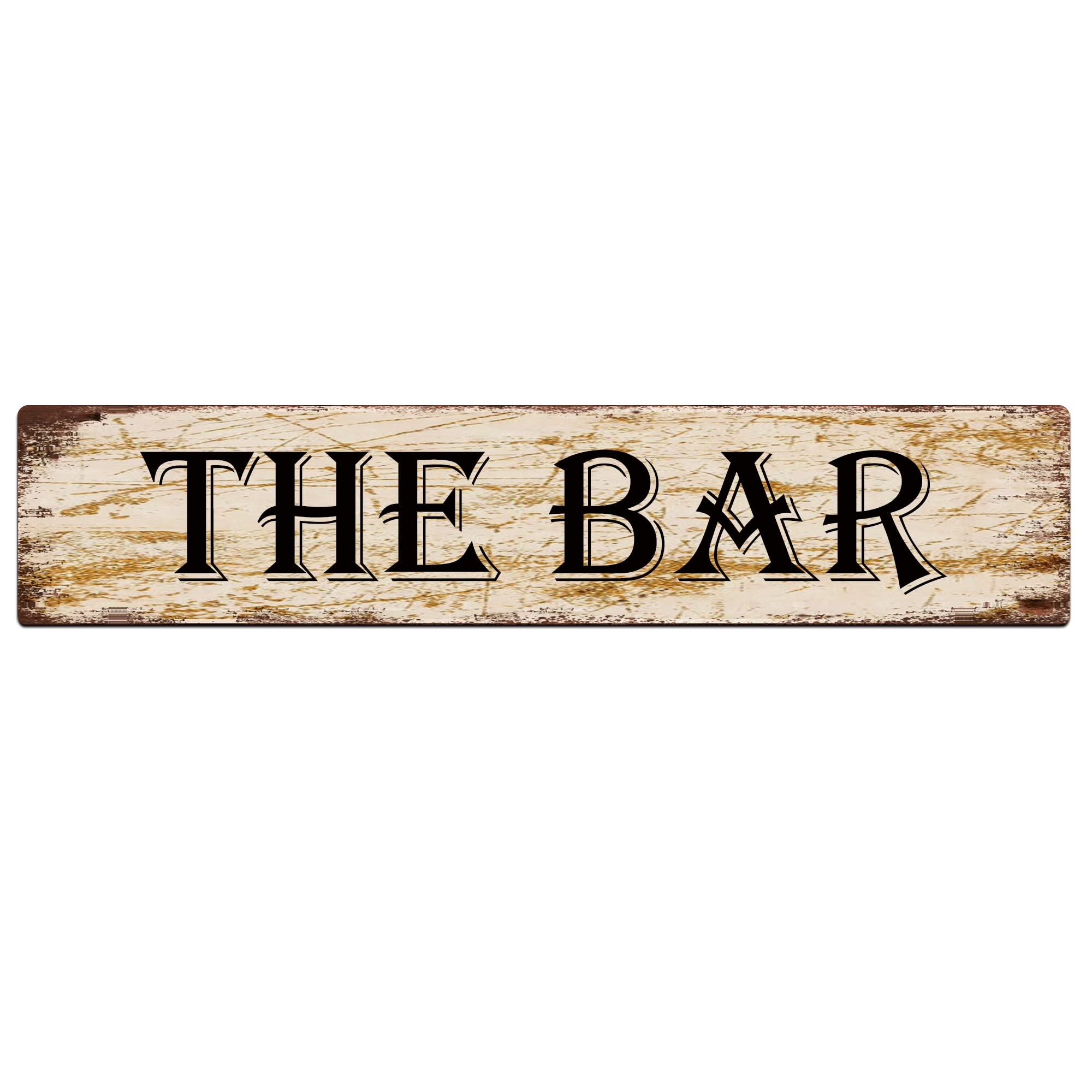 The Bar Retro Tin Signs Aluminum Metal Sign for Kitchen Home Garden Wall Bar Cafe Decor 4x16 Inch