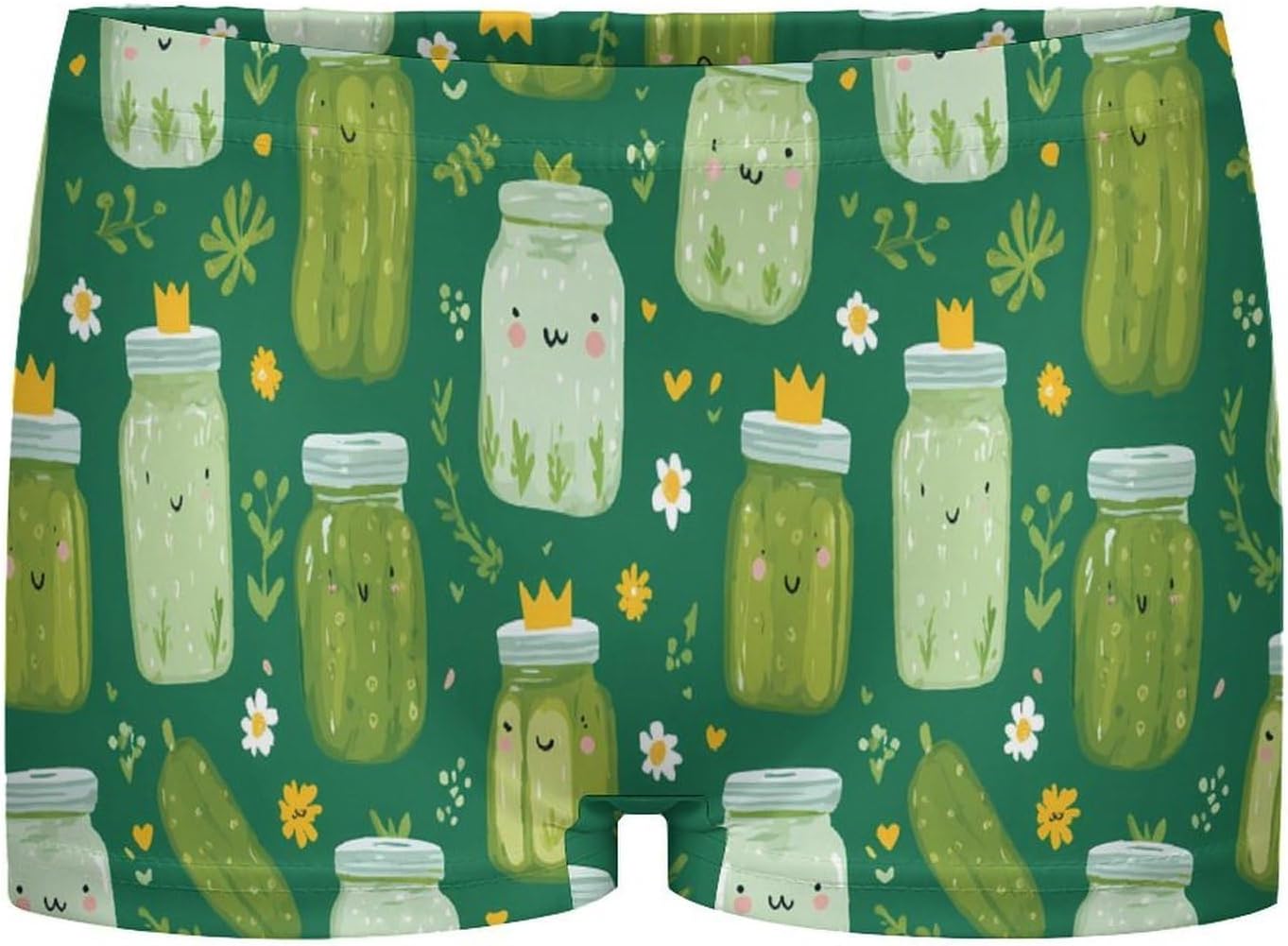 Funny Pickles Queen1 Fashion Women's Boxer Briefs Breathable Underpants Trunks Stretch Underwear