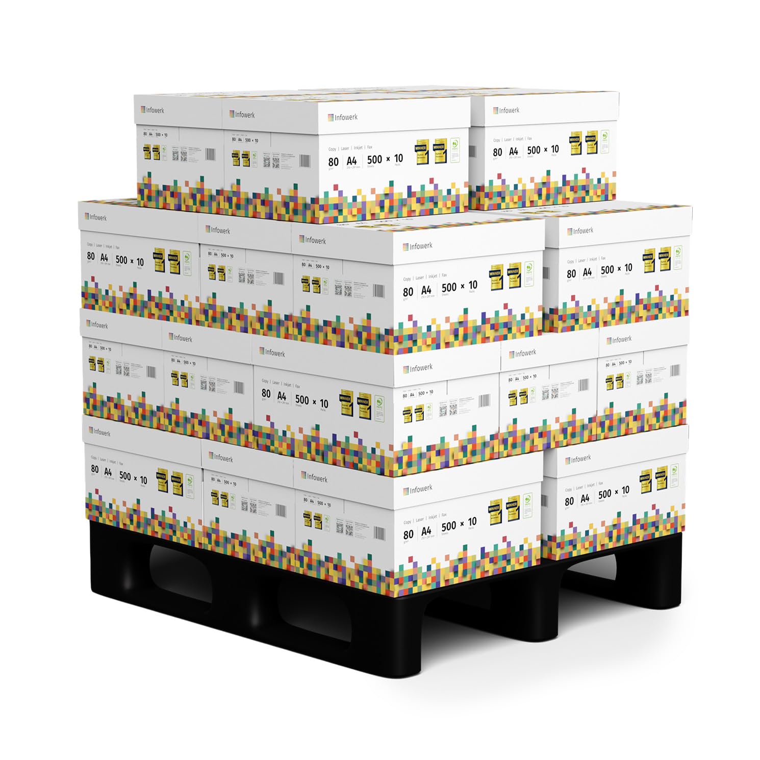 Druckerpapier Kopierpapier 125000 Blatt 25 x 5000 A4 80g Premium Hochweiß CIE 160 PEFC zertifiziert