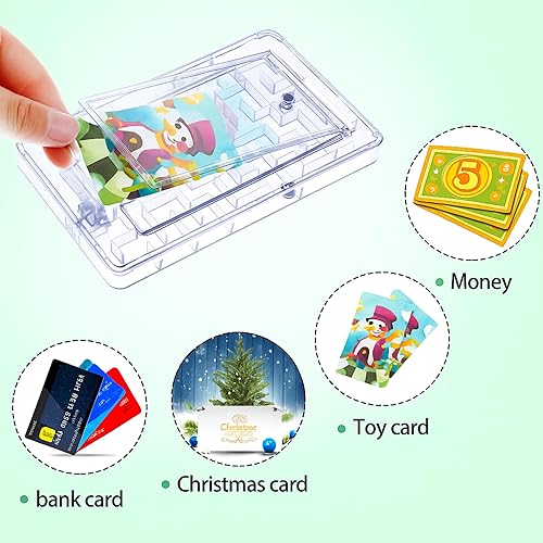 Miniatura 3 de Skylety Caja de rompecabezas de dinero de 5 piezas, caja de regalo de rompecabezas, tarjetero de plástico para rompecabezas divertido, juego de