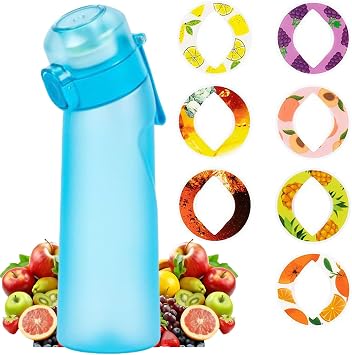 Water Taste Changing Water Bottle, Taste Water Bottle 2025 New Model, 650ml Fruit Fragrance Water Bottle, BPA Free Sports Air Water Up Bottle, Fitness Yoga Outdoor Sports Water Bottle, Fruit