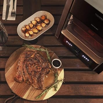 Cecotec Txuletaco 8000 Inferno. Horno para asado, 2200W,Parrilla de Hierro  Fundido, Piedra y Bandeja para Pizzas,2 bandejas recogegrasas, Temperatura  hasta 850º, termómetro Digital de Cocina Incluido : Amazon.es: Hogar y  cocina