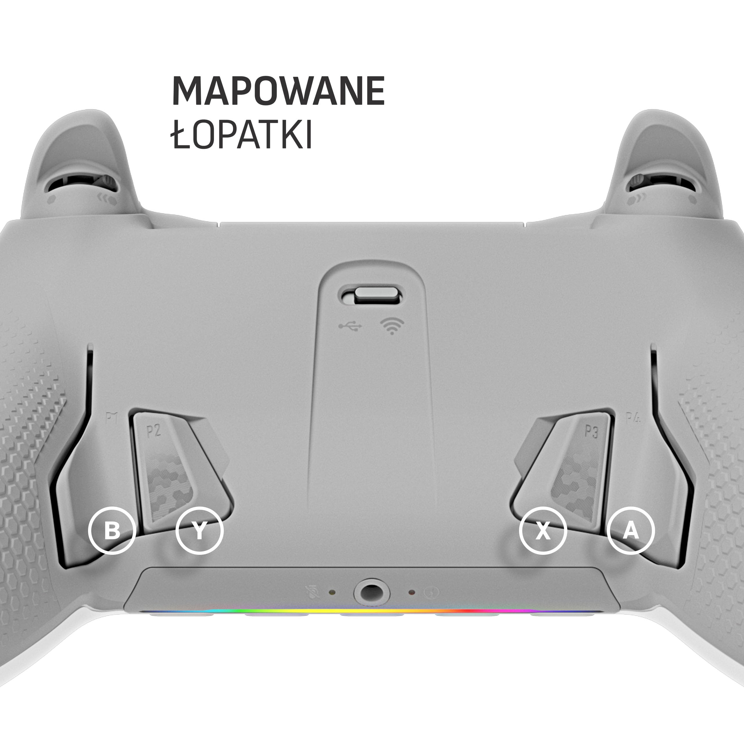 SCUF ENVISION PRO Bezprzewodowy Kontroler do Gier PC - Pięć Zdejmowanych Klawiszy G - Zdejmowane Tylne Łopatki - Natychmiastowe Wyzwalacze - Kompatybilny z iCUE - Biały