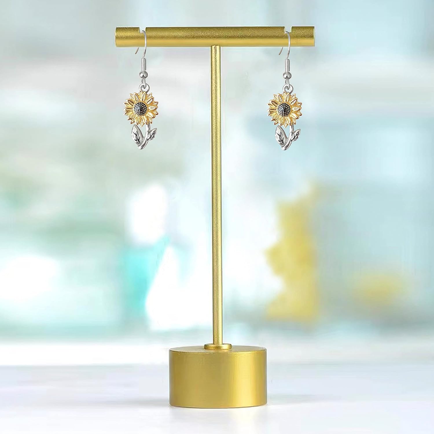 Chic Dainty Cute Tiny Silver Daisy/Sunflower/Lotus/Rose Flower Dangle Drop Earrings for Women Teen Statement Hypoallergenic Jewelry Gifts - Image 6