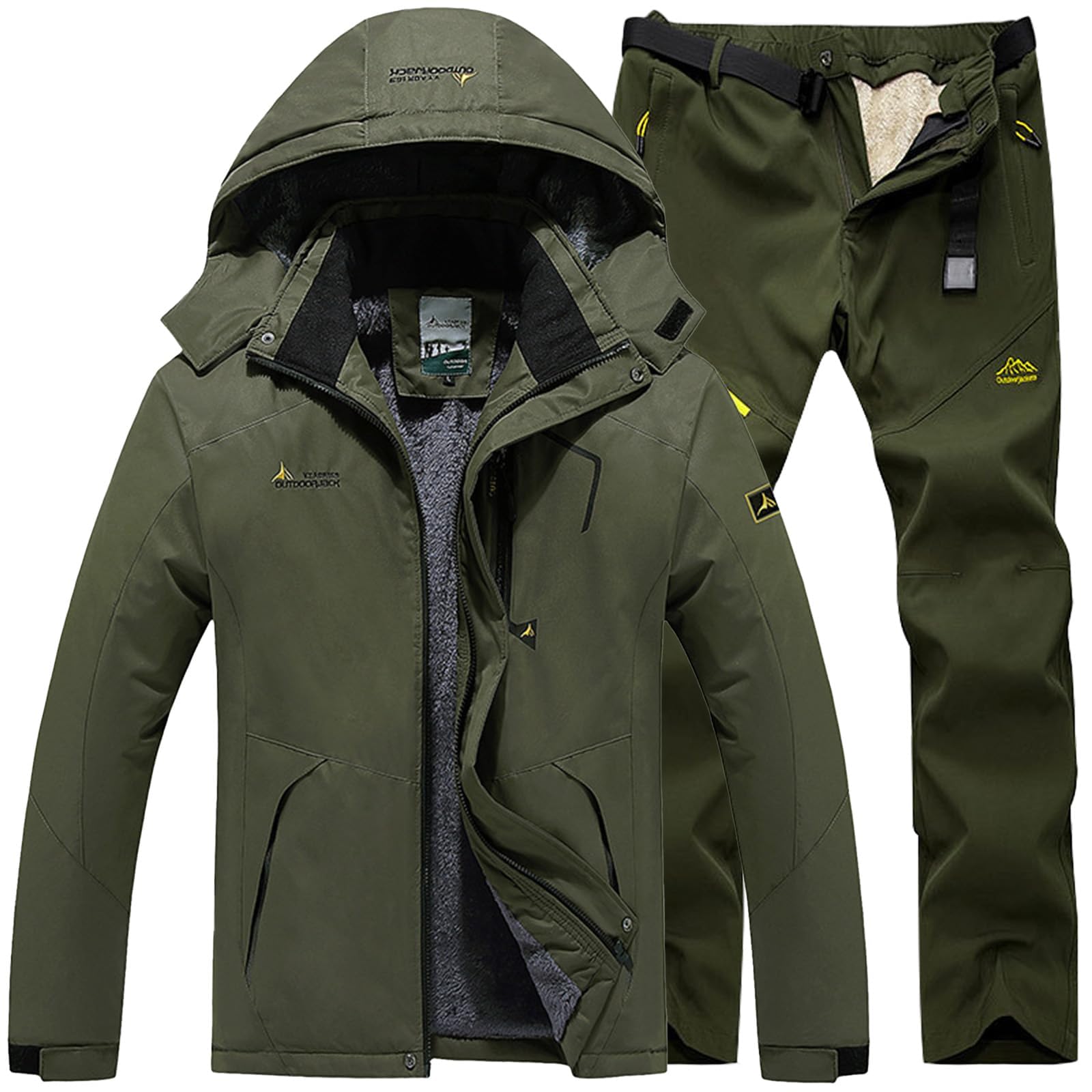 Skianzug Herren 2 Teilig Wasserdicht Warm Skijacke und Hose Ski Set Winter Schneeanzug Männer Snowboardanzug Atmungsaktiv Outdoor Skibekleidung Winddicht Gefüttert Zweiteiler Outfit Skioverall Kombi