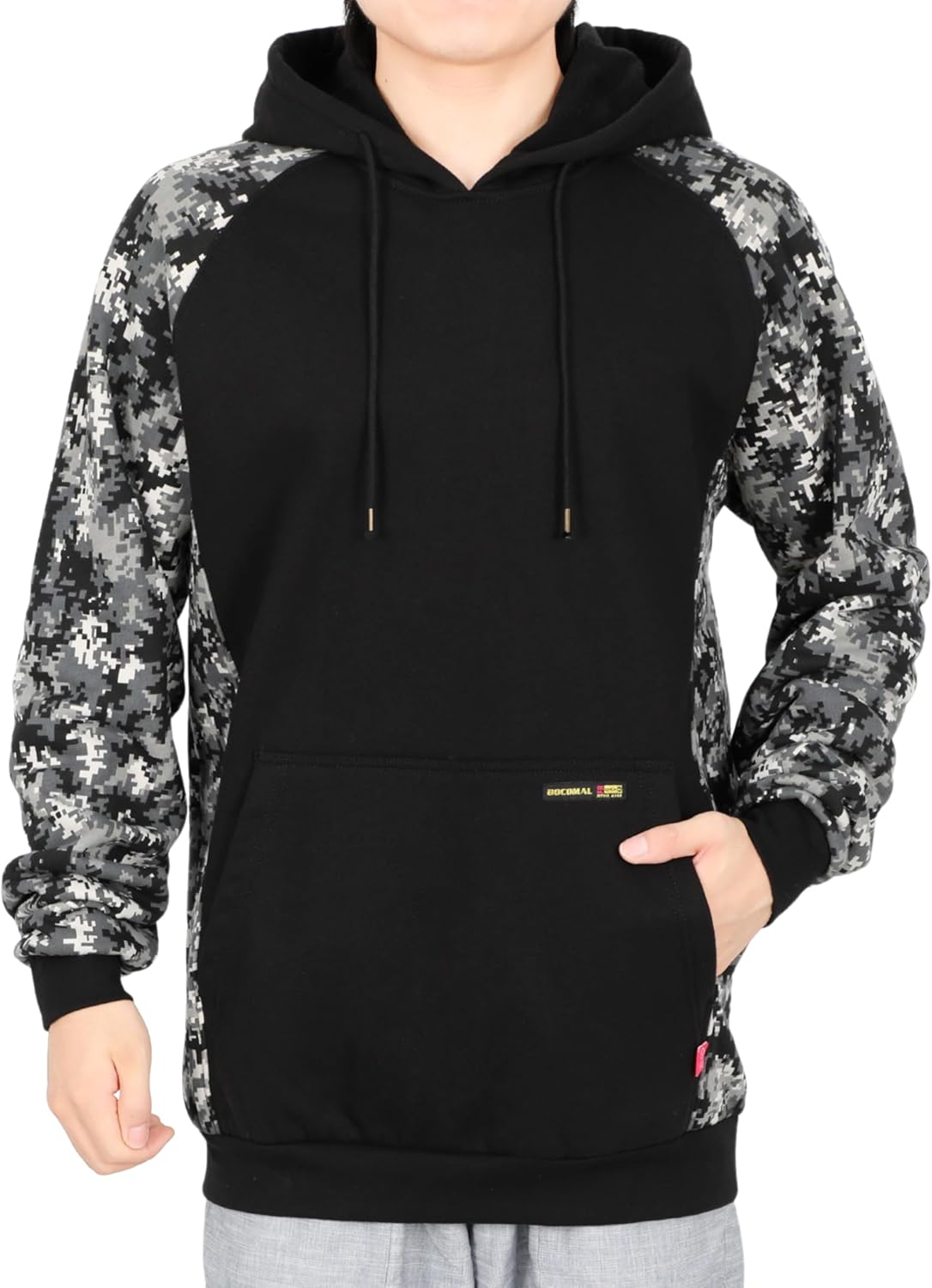 BOCOMAL FR Hoodies 12oz Heavyweight Cotton Fleece Pullover Camouflag Flame Resistant Hooded Sweatshirts - Image 5