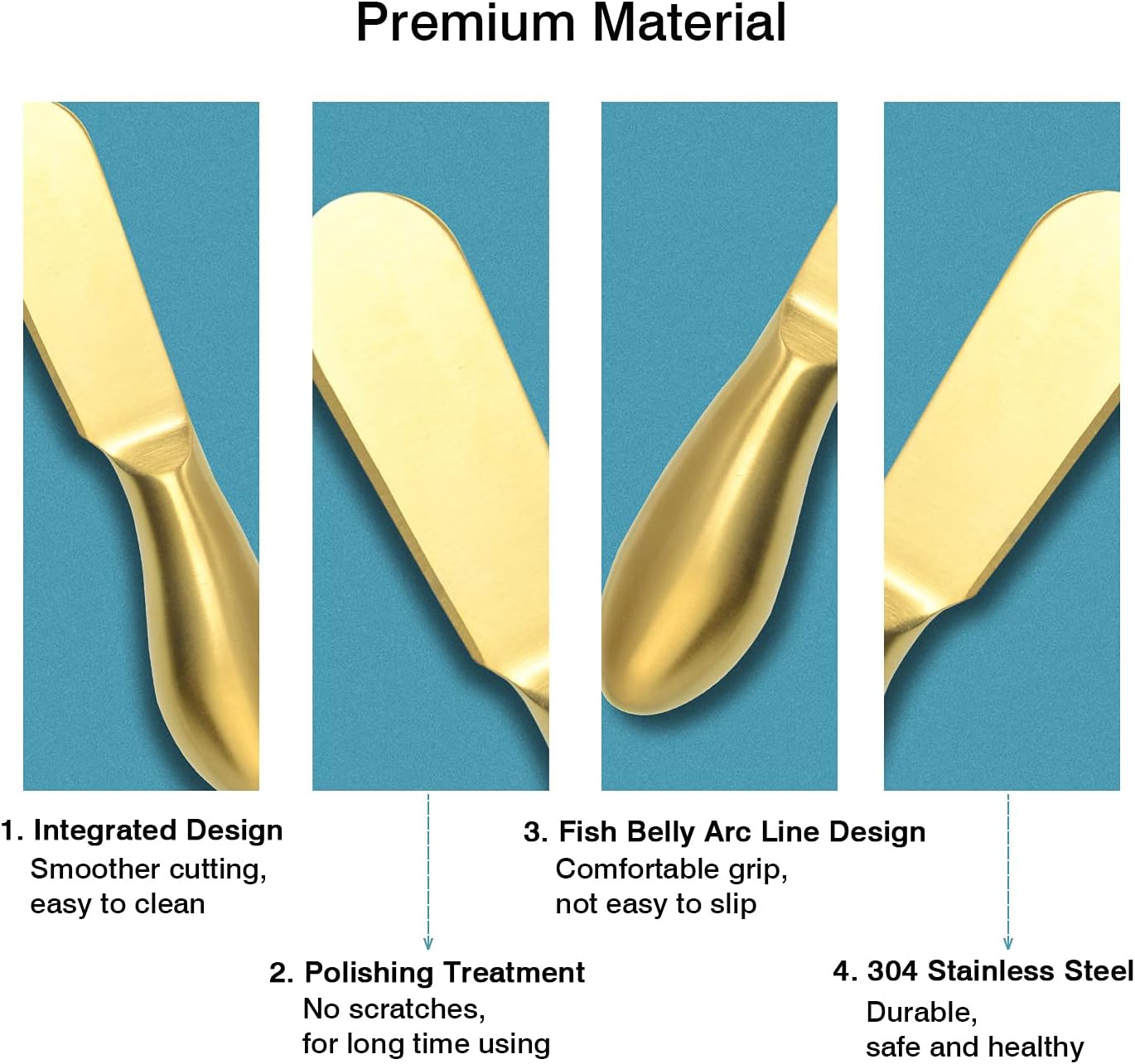 Funland 14 PCs Gold Cheese Spreader Knives Set, Butter Knife Spreaders for Cheese Board Accessories, Mini Cheese Knife Slicer with Serving Tongs Spoons and Fruit Forks Charcuterie Utensils - Gold