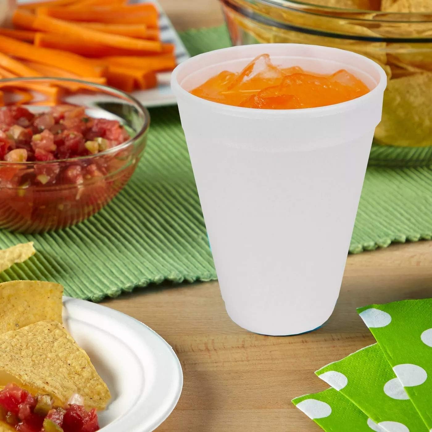 Hefty Disposable Foam Cups, 16oz, 20 Count (Pack of 12), 240 Total