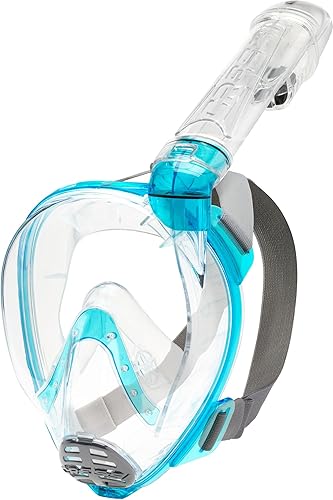Cressi Máscara facial completa de snorkel para adultos - Vista amplia y clara, sistema antivaho - Respiración fácil la seguridad es lo primero -