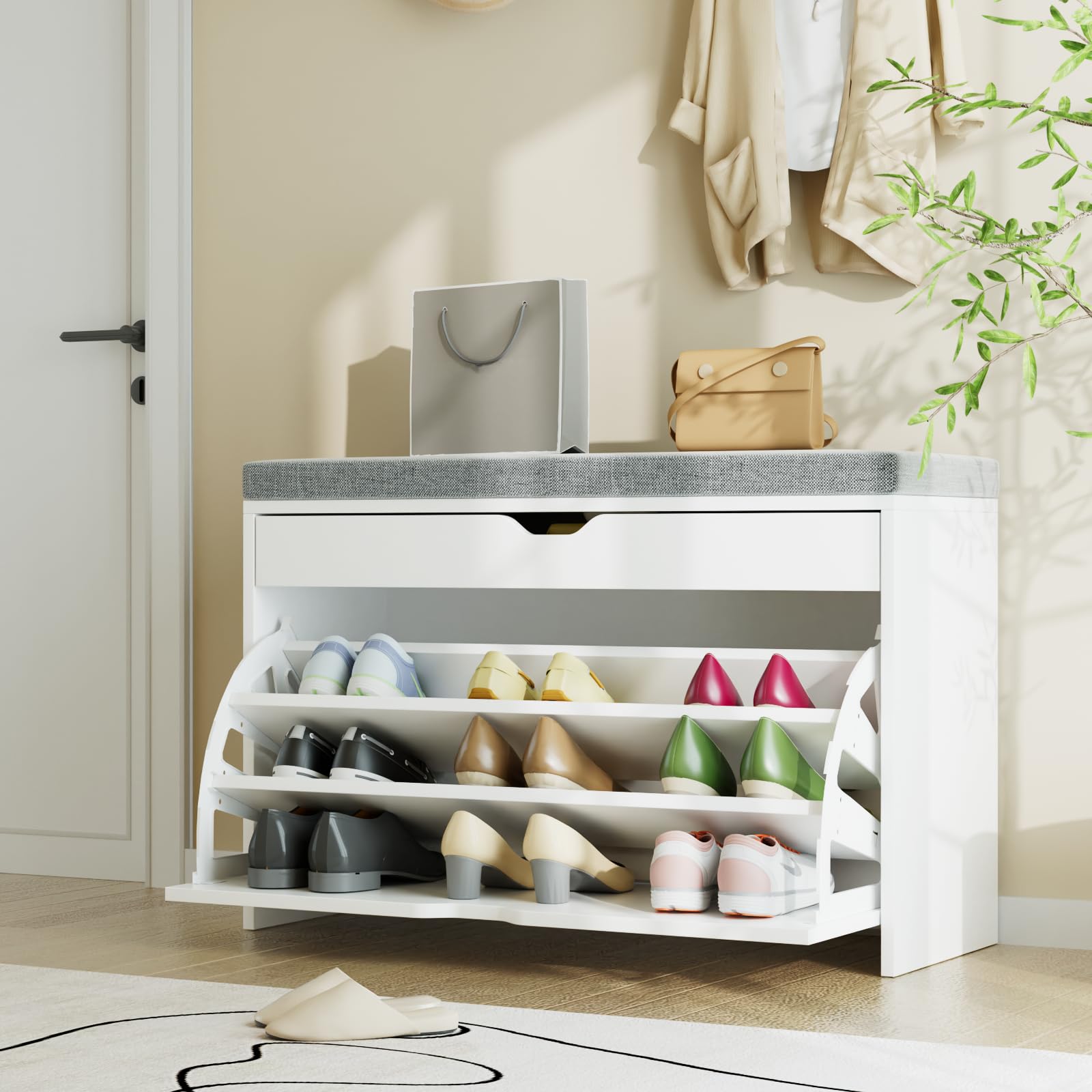 vowner meuble à chaussures banc