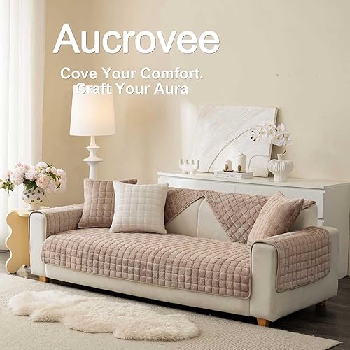 Miniatura 3 de Funda de terciopelo lavable para perros y mascotas, funda antideslizante para sofá modular de 3 cojines, funda para sofá de 3 cojines, protector de