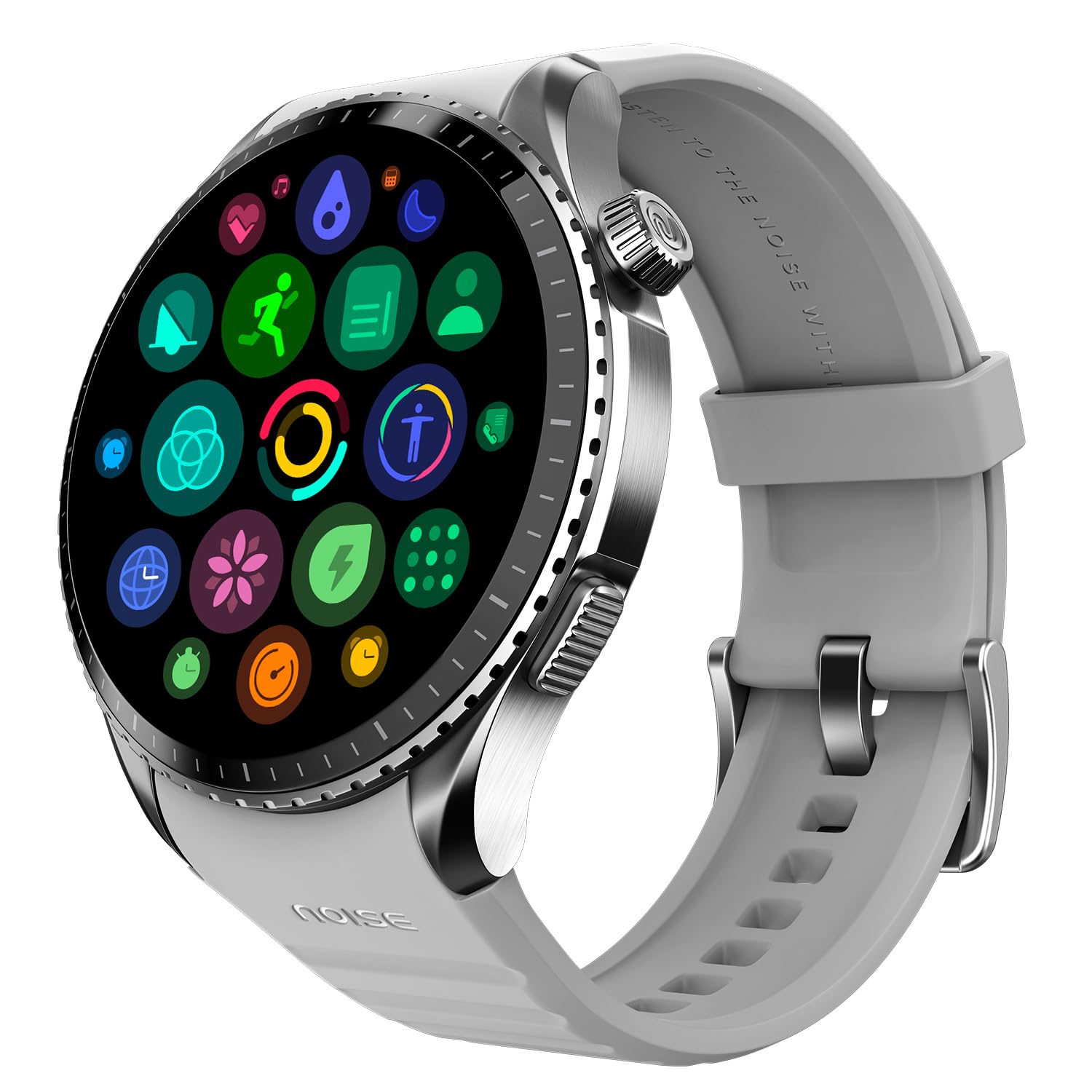 Noise Origin Smart Watch Smoothest UI Experience (New Nebula UI) & EN 1 Processor, 1.46" ApexVision AMOLED Display, Stainless Steel, Contour-Cut Design, Fitness Age, Fast Charging (Silver Grey)-image-24