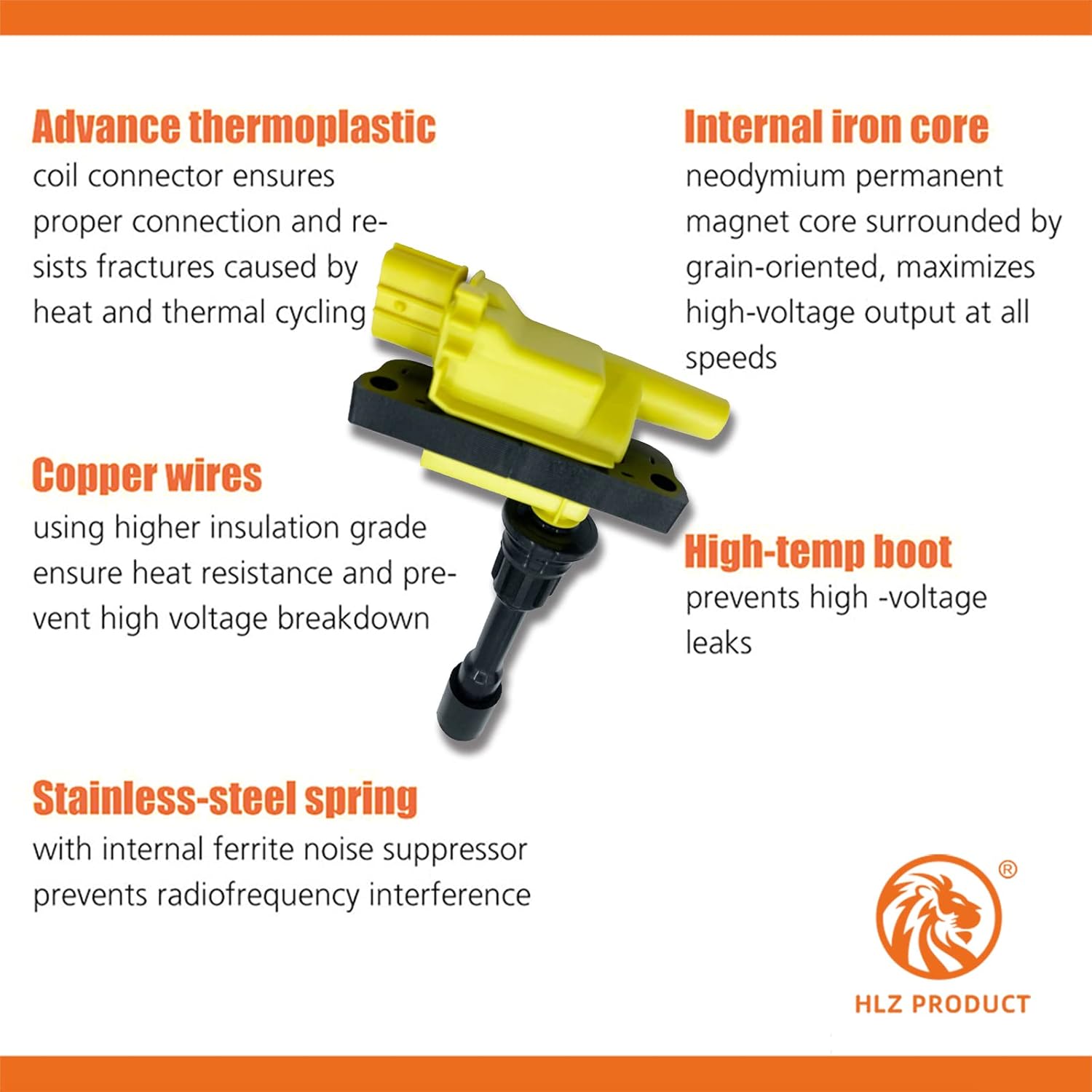 HIGH PERFORMANCE IGNITION COIL FFY1-18-100 FFY118100 UF-407 UF407 C1340 SET OF 2 COMPATIBLE WITH MAZDA PROTEGE PROTEGE5 2.0L L4