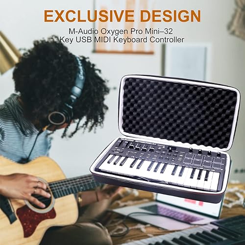 Miniatura 2 de LTGEM - Funda rígida para M-Audio Oxygen Pro Mini - Controlador de teclado MIDI USB de 32 teclas