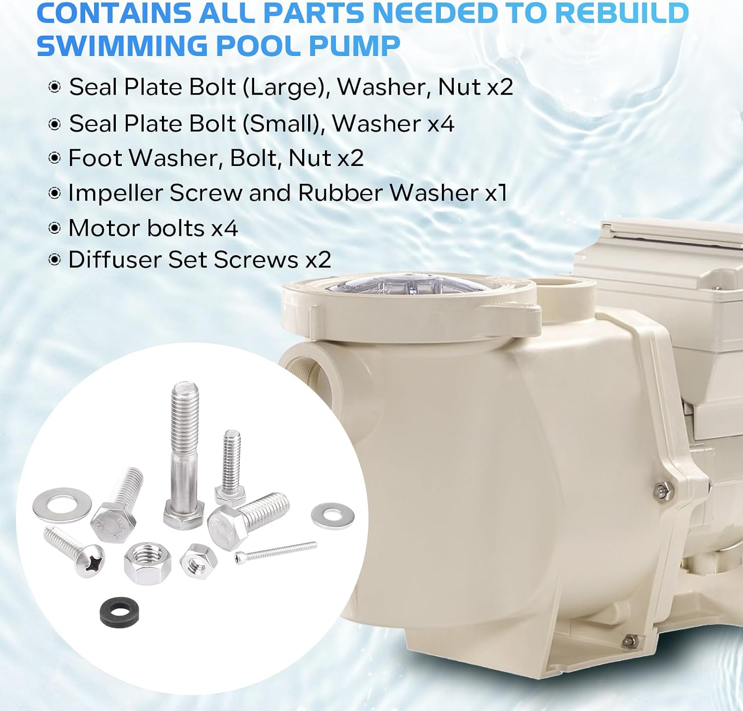 Pokin O-Ring Rebuild Leak-Proof Kit & Bolt Hardware Assembly Replacement image 5