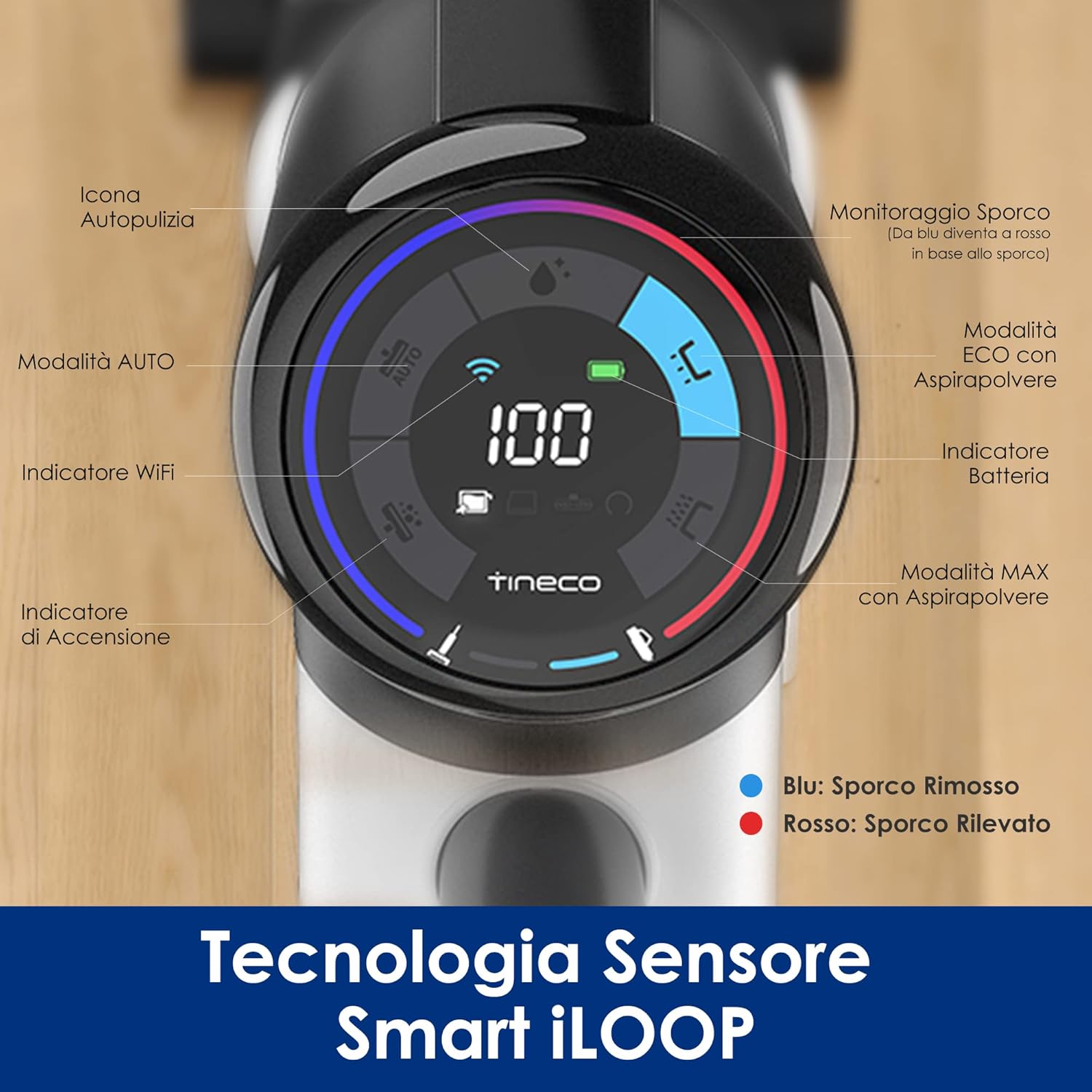 Tineco FLOOR ONE S5 COMBO POWER KIT 3-in-1 Lavapavimenti, Aspirapolvere Intelligente per Bagnato e Asciutto, Aspirabriciole, per Peli di Animali Domestici, Display, App e Assistente Vocale