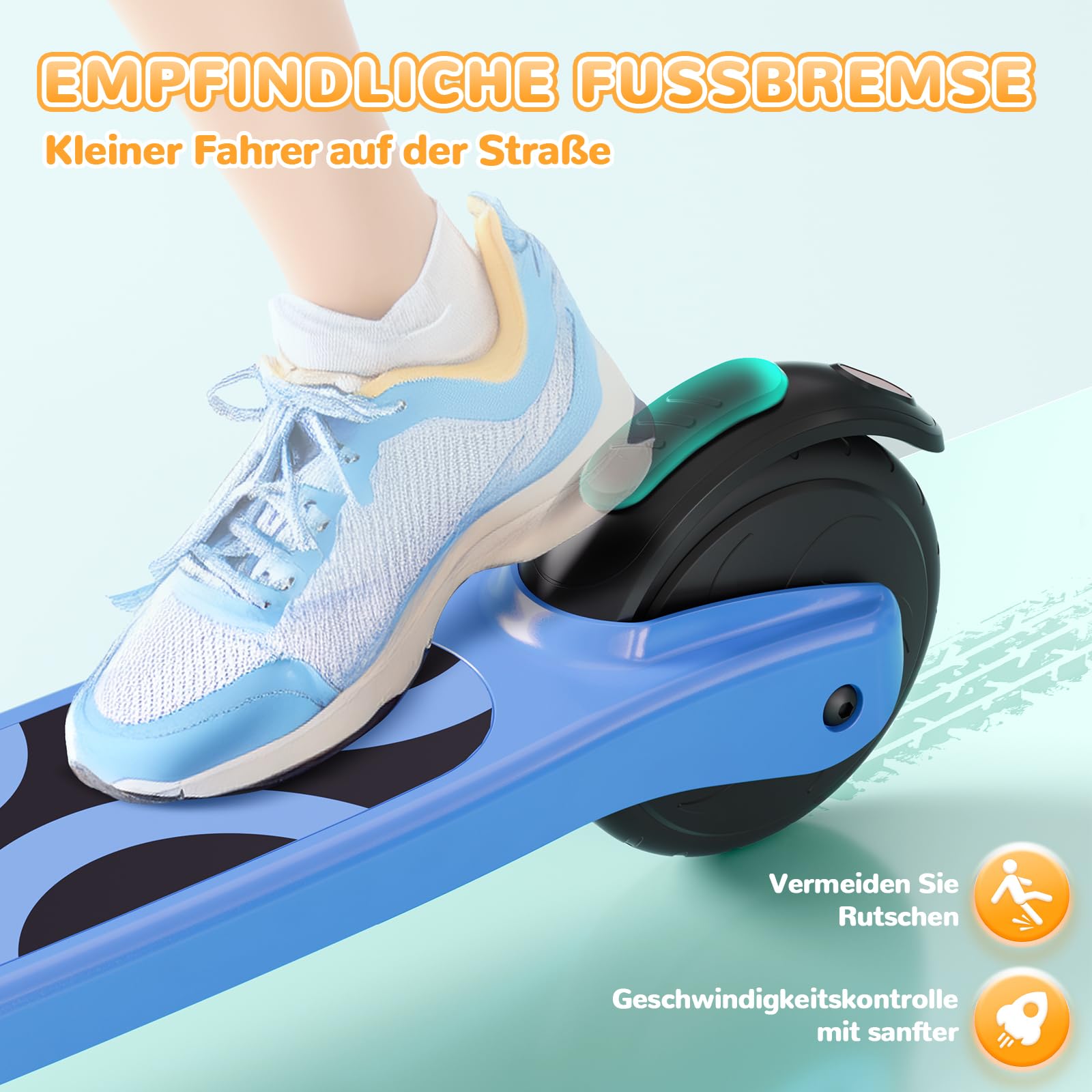 SISIGAD Patinete eléctrico para niños de 6-8-10 años Patinete Infantil de 5,3 Pulgadas con Luces LED Intermitentes y 3 Alturas Ajustables, Patinete eléctrico para niños con Motor de 45W, Velocidad