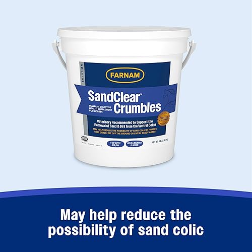Miniatura 3 de Farnam SandClear Psyllium Crumbles Suplemento para caballos, ayuda a eliminar la arena del colon y apoya la salud digestiva, sabor a manzanamelaza,