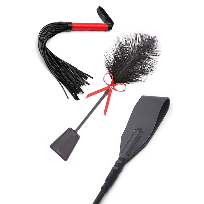 Buy 18" Riding Crop and Whip Black Equestrian Horse Whips Leather Crops for Horses Whip