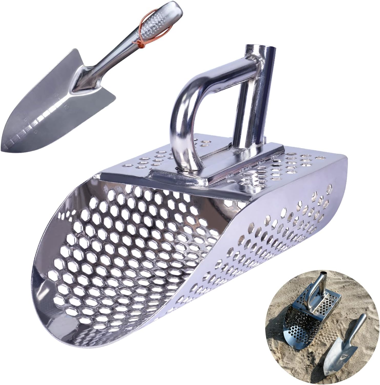 comincia Sand Scoops with Shovel for Metal Detecting,Heavy