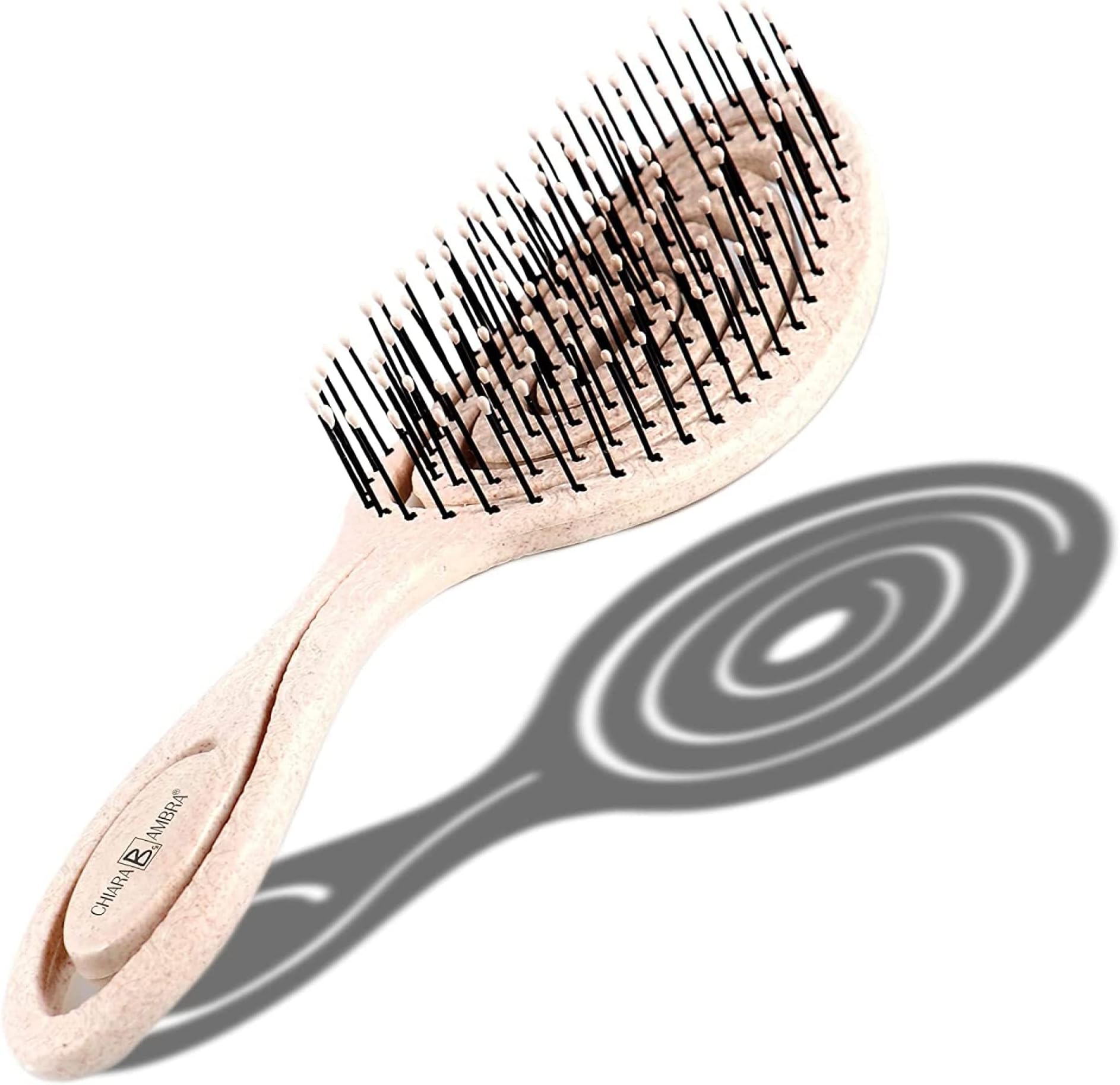 CHIARA AMBRA Eco-Friendly Anti-Breakage Hair Brush – Anti-Pull Hair Brush for Thick and Curly Hair – Anti-Pull Comb – Hair Brush