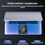 SSK M.2 NVMe SATA SSD Klonująca Stacja Dokująca, 10 Gb/s USB 3.2 Gen 2, Obudowa Duplikatora Klonującego SSD z Dwiema Zatokami dla Kluczy M / B+M PCIe