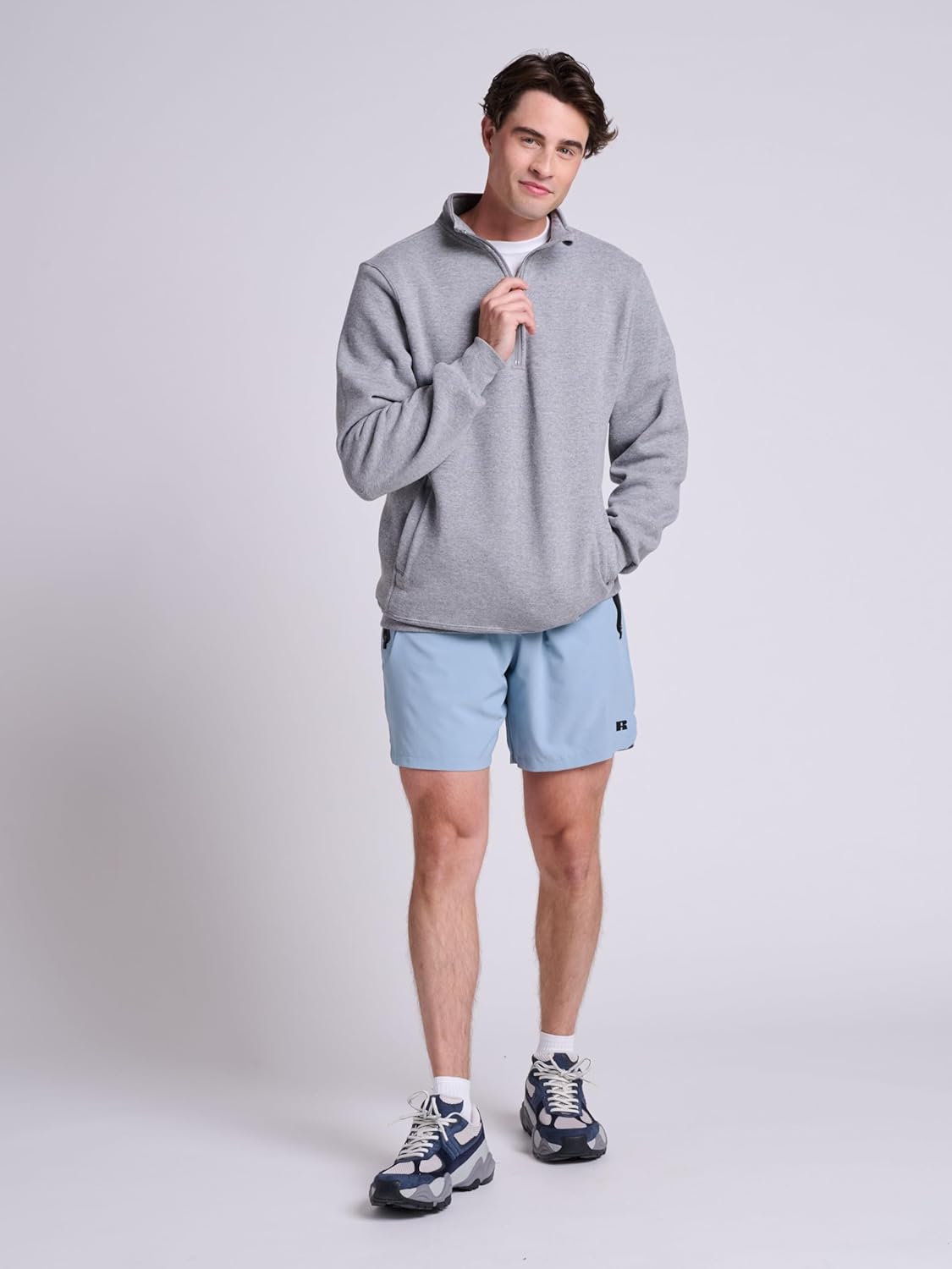 Russell Athletic Men's Dri Power Fleece Quarter Zip, Moisture Wicking, Cotton Blend, Relaxed Fit, Sizes S-4x - Image 4