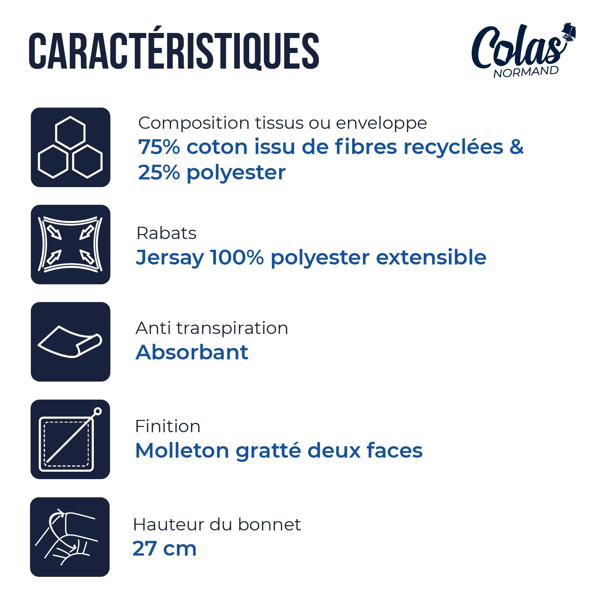 COLAS NORMAND - Vega polar chłonny ochraniacz na materac 160x200cm - bawełna z recyklingu i poliester z recyklingu - Antyroztoczowa i antybakteryjna zieleń - Miękka i wytrzymała - Czapka 27cm