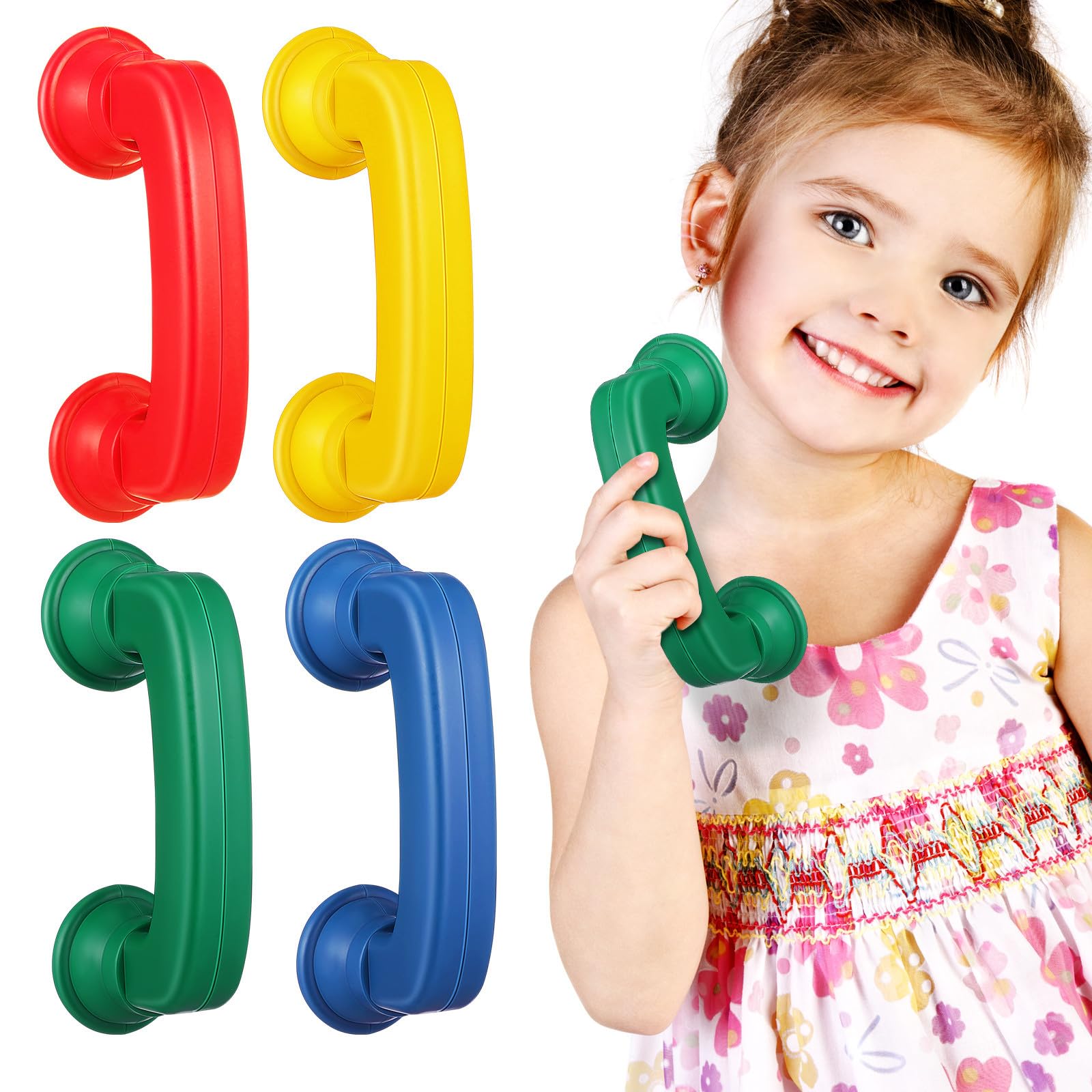 Hemobllo 20 Piezas de Teléfono de Juguete para Niños, Colorido Teléfono Susurrante de Plástico, Juguete Educativo de Lectura, Susurrante para Aulas Y Actividades de Aprendizaje.