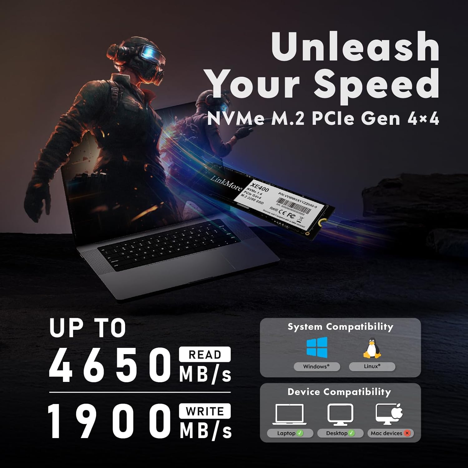 LinkMore SSD XE400 M.2 2280 PCIe Gen 4 Review após 7 dias de uso