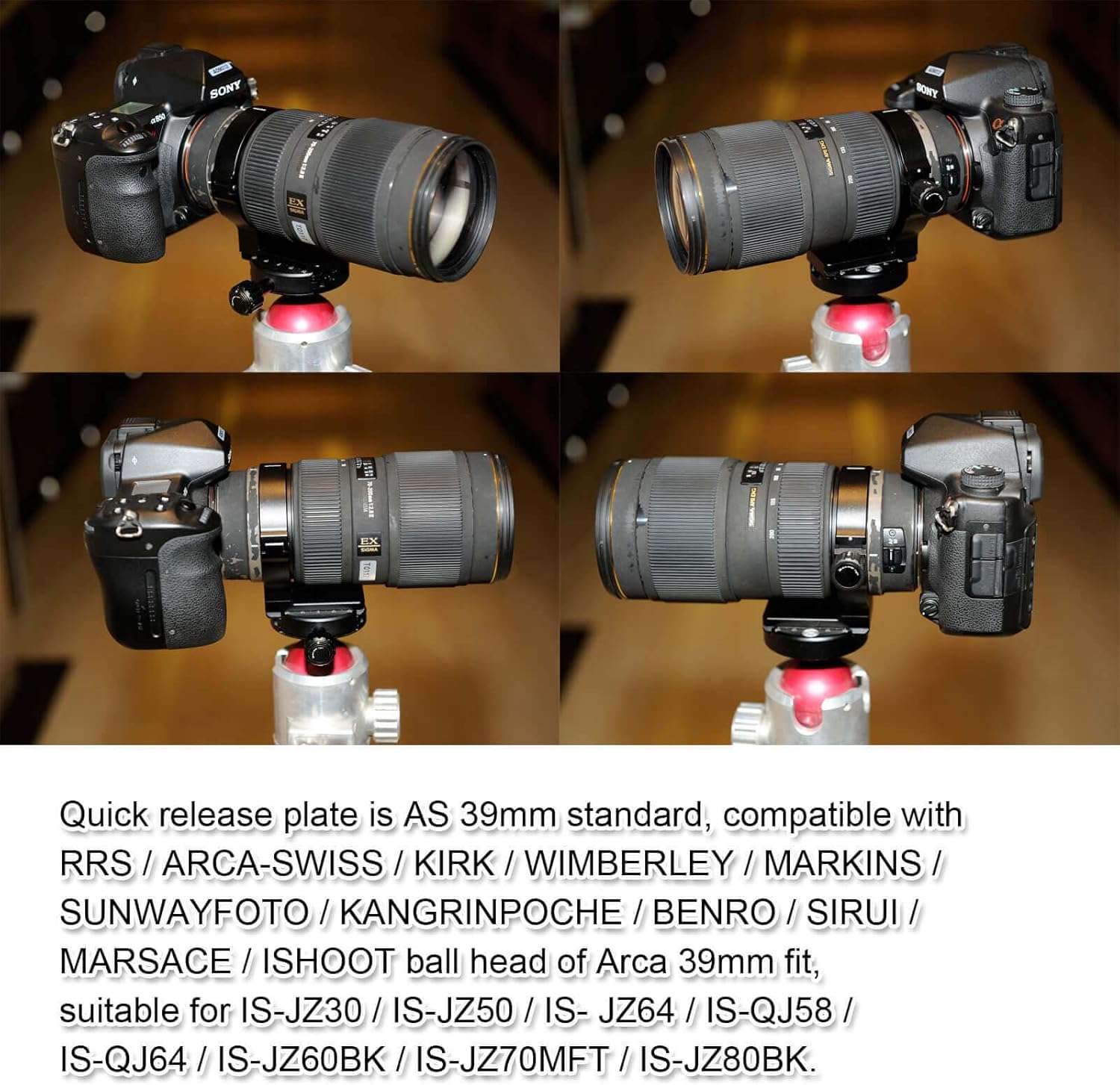 Metal Lens Collar Tripod Mount Ring Compatible with Sony FE 70-200mm f/4 G OSS SEL70200G - Support Bracket Bottom is Arca-Swiss Fit Camera Quick Release Plate