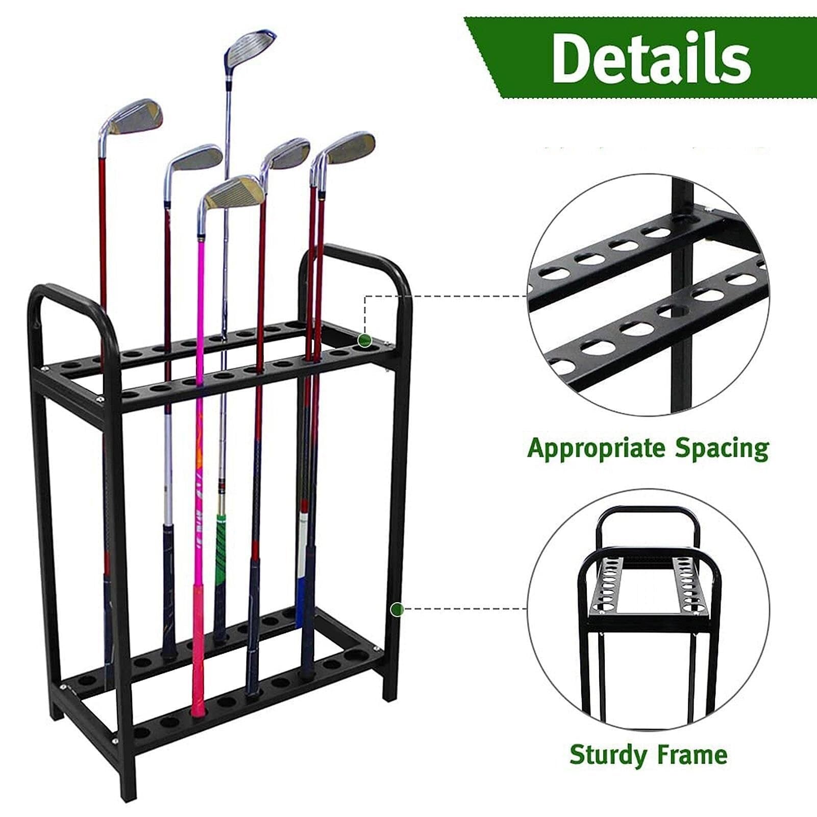Aufbewahrung Ständer Golf Organizer Rack Club Display Für 18 Cues Zubehör Metall Clubs Golfschlager