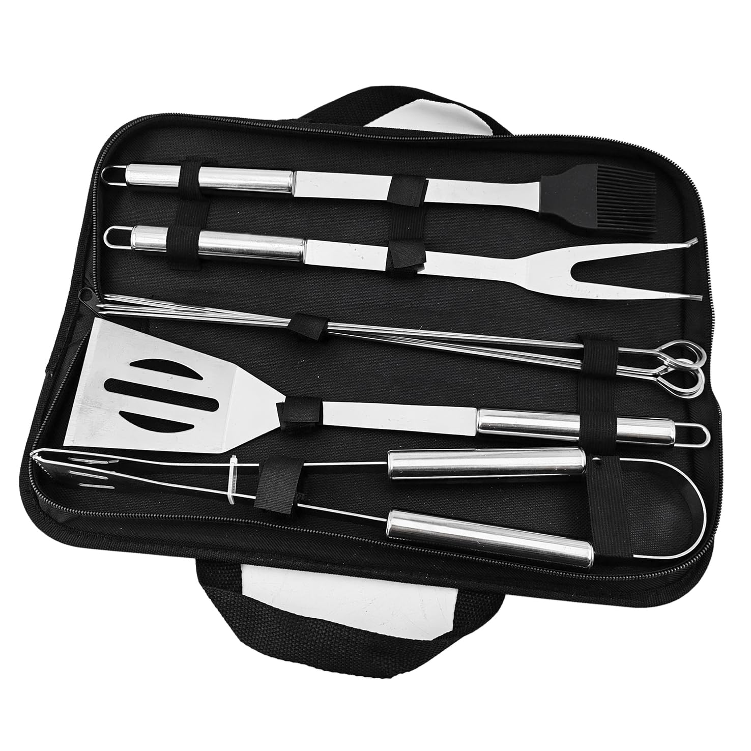 NewlineNY Kit de 9 outils de barbecue en acier inoxydable