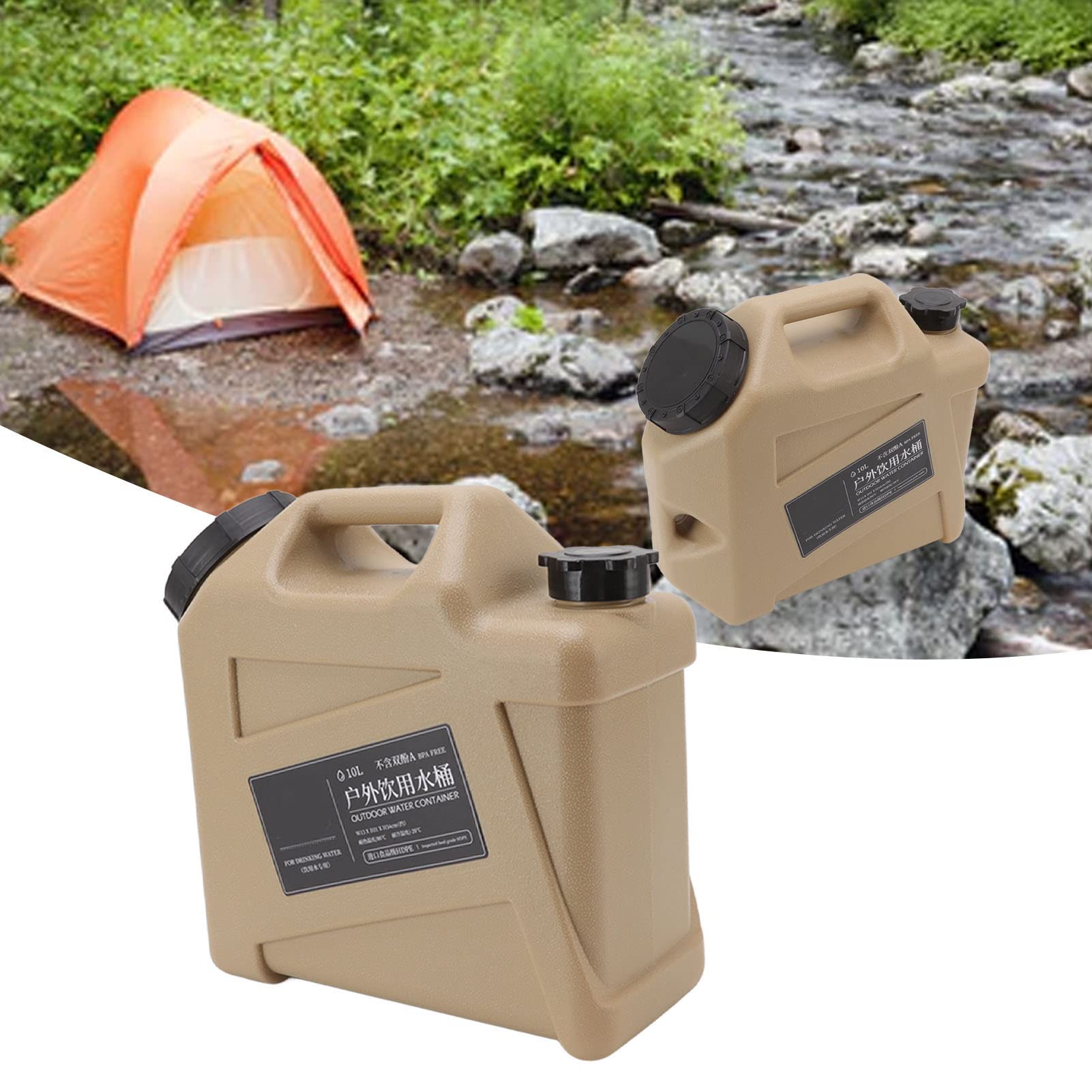 Bidon Eau Potable Jerrican Eau Pliable 20L Semptec - Robinet Intégré Camping Réservoir Eau Camping 20L Robinet