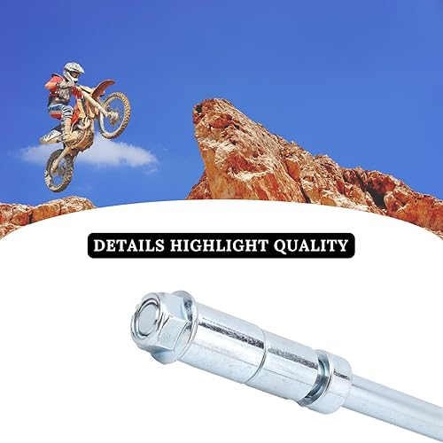 Miniatura 8 de Eje delantero trasero de 0.472 in 9.055 in con buje de 0.197 in, 0.787 in, 1.181 in, apto para Pit Dirt Bike ciclomotor, scooter, quad, ATV, mini