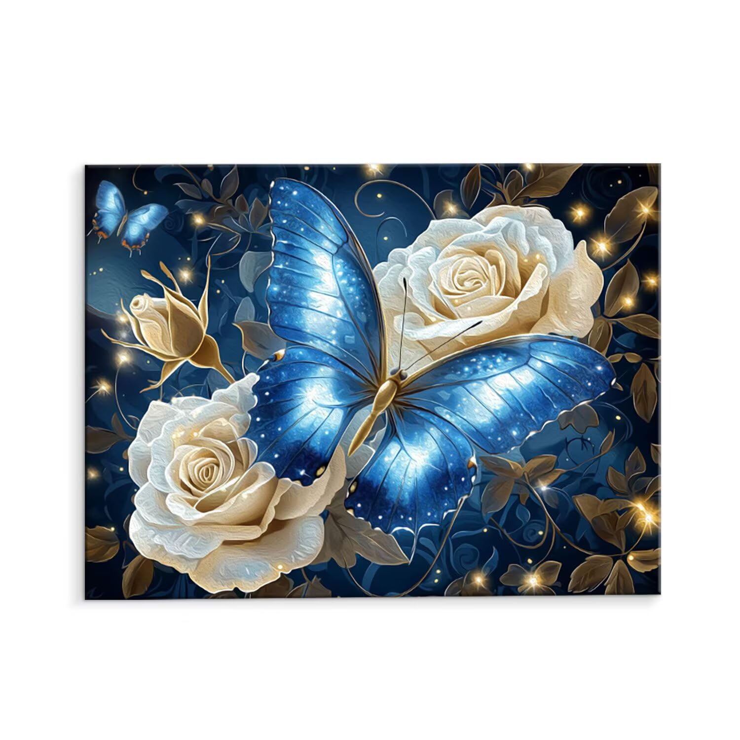 Paint by Numbers Kit for Adults - Butterfly Paint by Number Kits on Canvas for Beginners & Kids, DIY Acrylic Watercolor Oil Number Painting Kits Home Wall Decor Gift 24x32 Inch (Without Frame) H-391