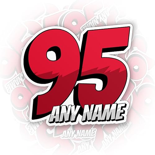 Calcomanías personalizadas con números de carreras, calcomanías de vinilo troqueladas para casco duro, laptop, botella de agua, teléfono, Número de