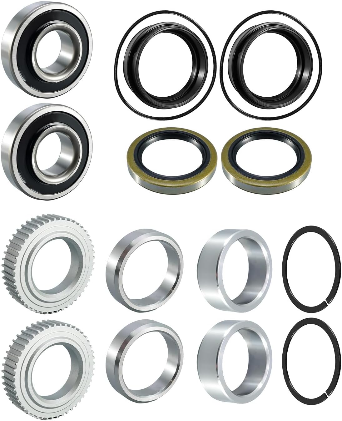 16Pcs Rear Axle Bearing and Seal Kit Compatible with Toyota 4Runner 1996-2002 Tacoma 1995-2004 Replace 90310-50006 90520-36045 42423-20010