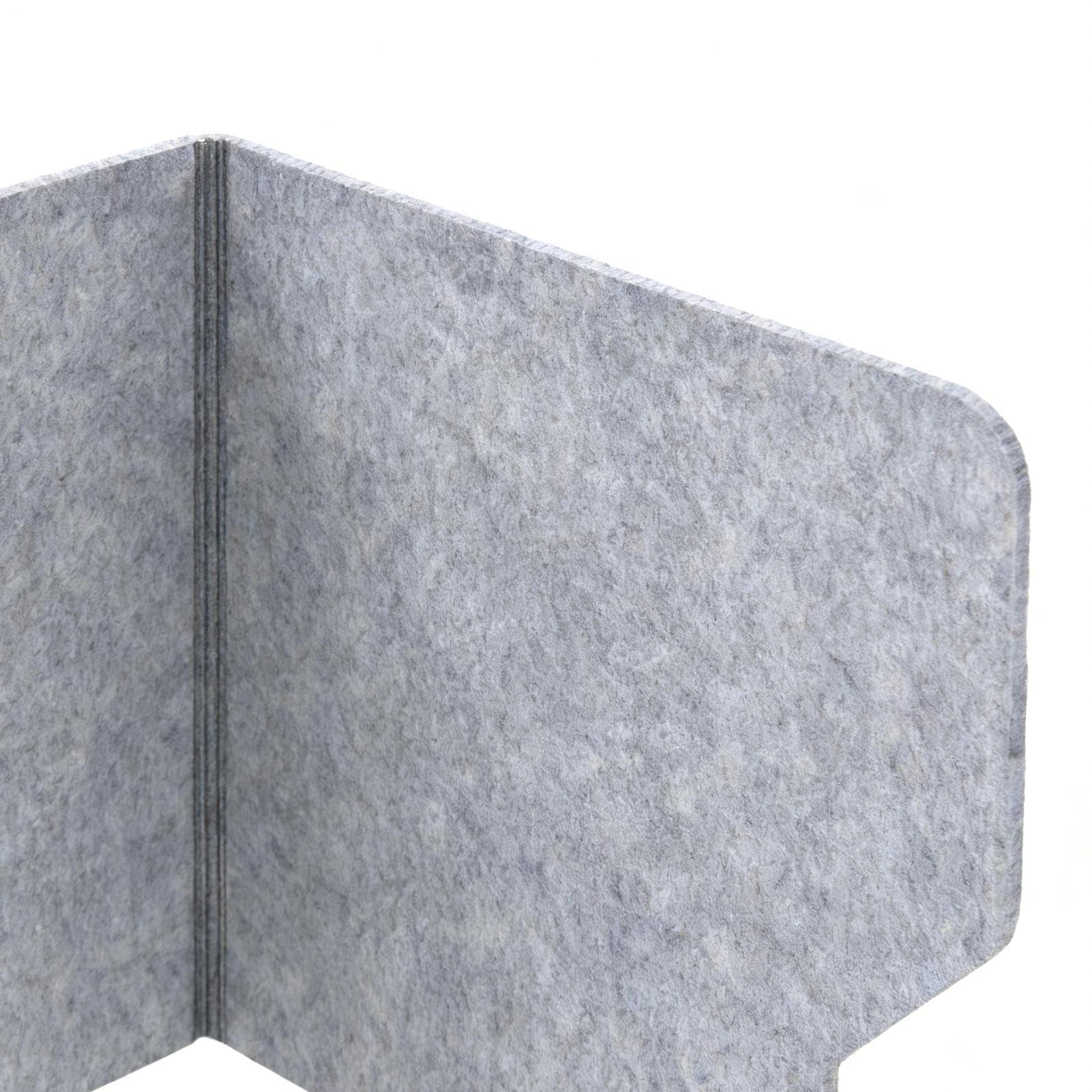 Divisorio da scrivania, schermo pieghevole per la privacy, 50 x 40 x 40 cm, divisorio da scrivania con strato facile da pulire, barriera in feltro in fibra, divisore per studio con stile minimale