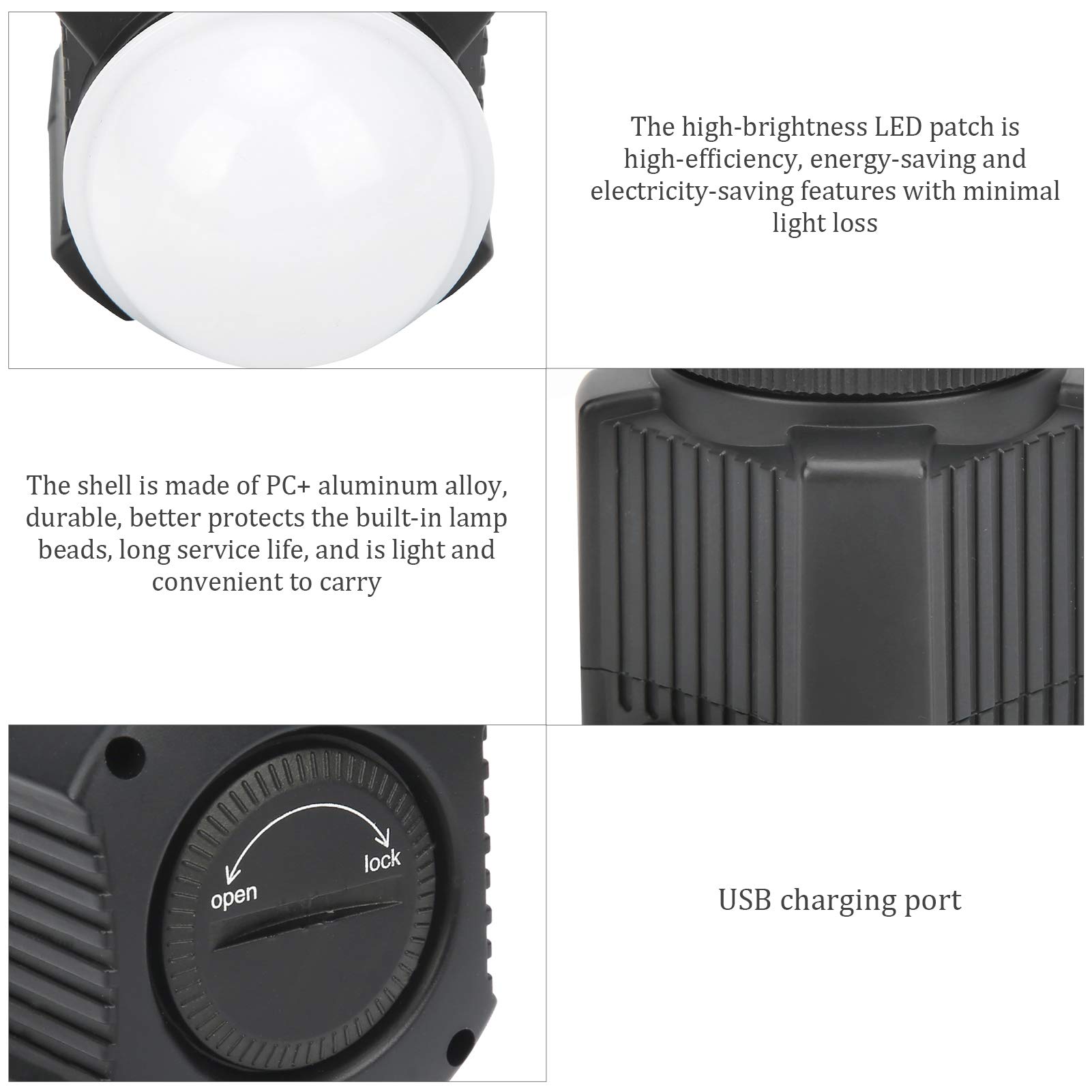 VBESTLIFE Luz de Video Subacuática, Luz de Relleno de Fotografía de Buceo a Prueba de Agua de 60M, Luz de Video LED de 7500K, para Cámara DSLR, Fotografía Subacuática