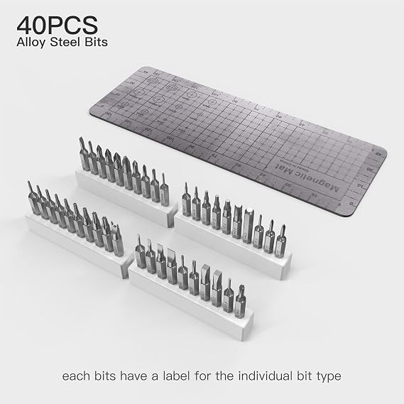 Mini Electric Screwdriver Set,48 in 1 Small Electric Screw Driver Kit with Magnetic Bits,Precision Electric Screwdrivers, Precision Cordless Repair Tool for Phone, Camera, Laptop, Watch