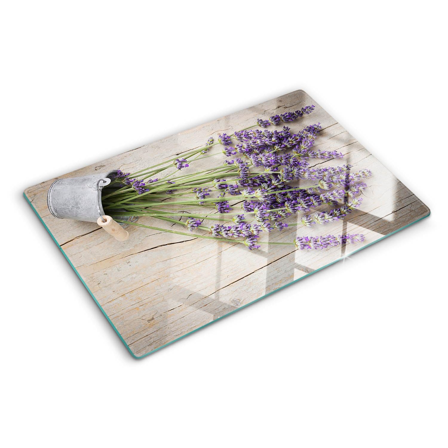 Tulup Planche De Cuisine En Verre 80x52 - Fleurs Dans Les