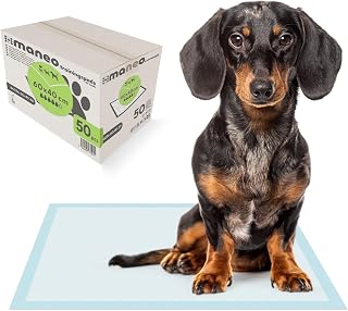 100x maneo Welpen Unterlagen 60x40cm, Trainingspads für Hunde 5-lagig