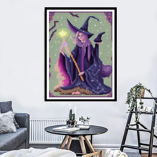 Miniatura 11 de Funxvoot Kits de punto de cruz estampados para principiantes, gama completa de kits de iniciación de bordado para adultos, kit de bricolaje de punto